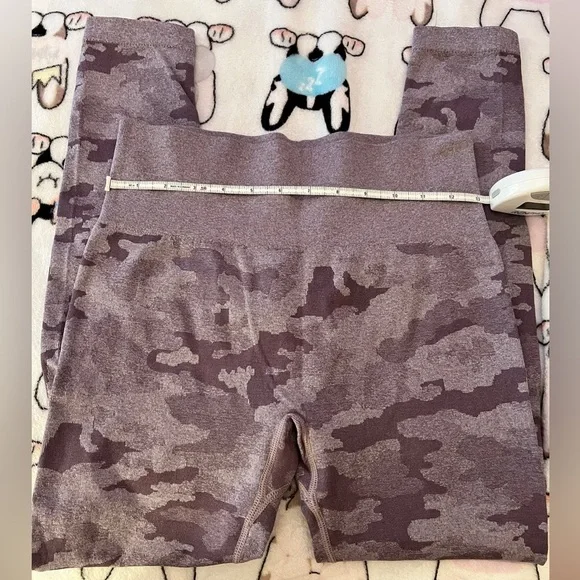 Purple Camouflage Women's Leggings - Picture 2 of 7